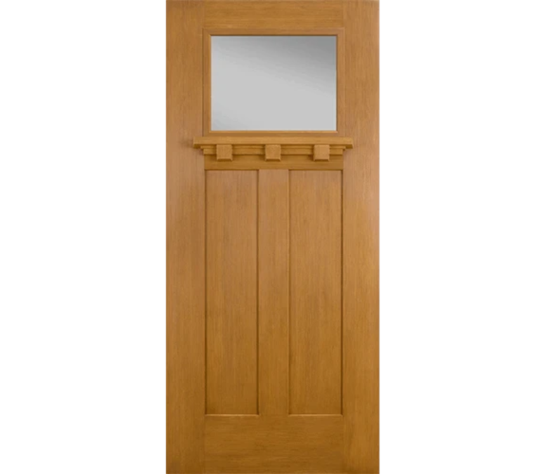 Wilmington Craftsman Light Fiberglass Entry Door